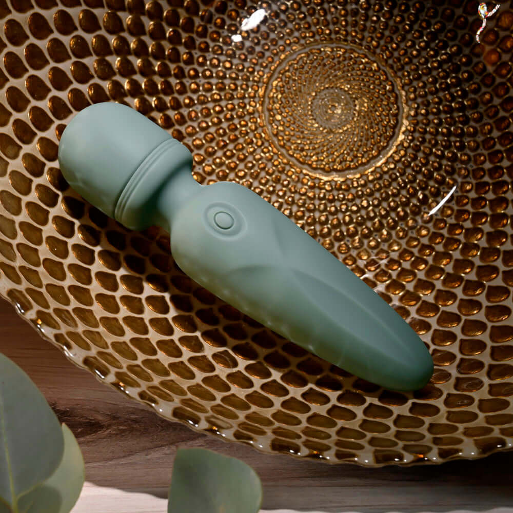 Evolved RUMBLE WAND - Olive Green 13.4 USB Rechargeable Mini Massage Wand